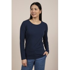 Lily & Me Plain Long Sleeved Navy Top Size 16