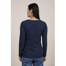 Lily & Me Plain Long Sleeved Navy Top Size 16