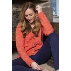 Lily & Me Ridgemont Coral Knit Cardigan