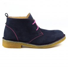 Lazy Dogz Dakota Leather Navy Boot