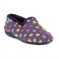 Helix Polka Dot Slipper Purple