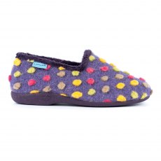 Helix Polka Dot Slipper Purple