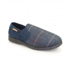 Goodyear Harrison Tweed Slipper Navy