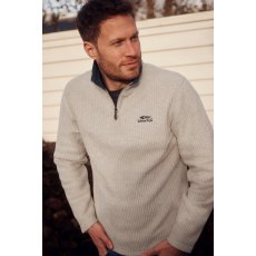 Weird Fish Newark 1/4 Zip Eco Fleece Ecru