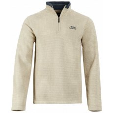 Weird Fish Newark 1/4 Zip Eco Fleece Ecru