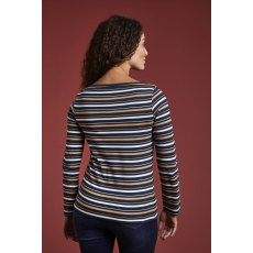 Weird Fish Cecilia Mustard Striped T-Shirt