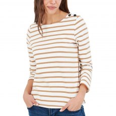 Joules Aubree Tan Striped Top