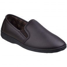 Fleet & Foster Visa Gusset Slipper Brown