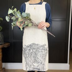 Linen Highland Cow Apron