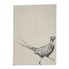 Linen Pheasant Tea Towel