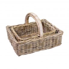 2 Handled Rattan Basket