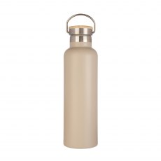 Water Bottle Bamboo Lid 750ml Putty