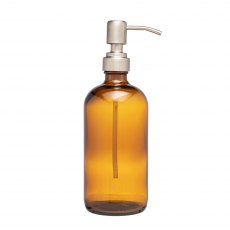 Amber Glass Pump Bottle