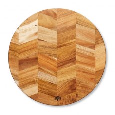 Barbary & Oak Round Chevron Chopping Board