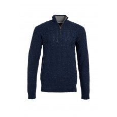 Weird Fish Ponty Knit Jumper Navy Size L
