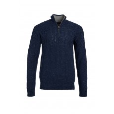 Weird Fish Ponty Knit Jumper Navy