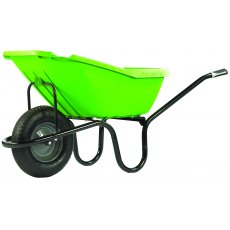 Polypro Pick Up Green Pneumatic Wheelbarrow 110L