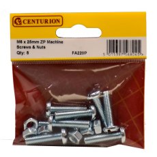 Machine Screws & Nuts M6 x 25mm