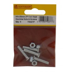 Machine Screws & Nuts Csk Head M5 25mm 12 Pack