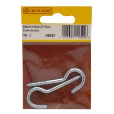 Steel Screw Hooks 2 Pack