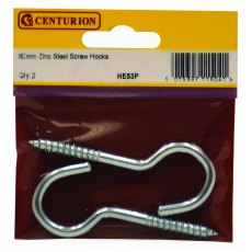 Steel Screw Hooks 2 Pack