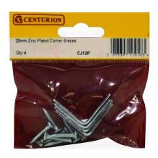 Centurion Zinc Plated Corner Brace 4 Pack