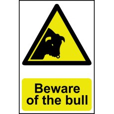 PVC Sign Beware of the Bull