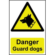 PVC Sign Danger Guard Dogs