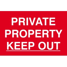 PVC Sign Private Property Keep Out