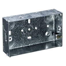 Twin Flush Mounting Box Metal 25mm