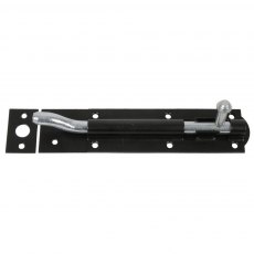 Necked Tower Bolt 6" Black