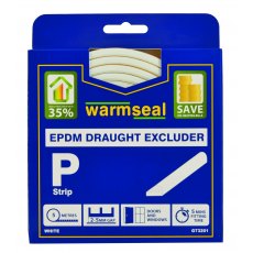 Self Adhesive Rubber Draught Excluder 'P' Strip 5m
