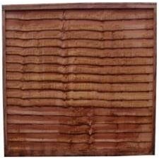 Overlap Brown Fence Panel 6'