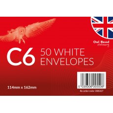 White C6 Envelope 50 Pack