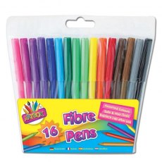 Fibre Colouring Pens 16 Pack