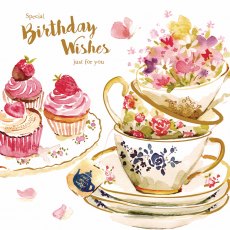 Birthday Card Teacups