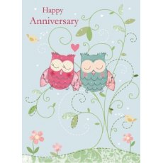 Anniversary Card Owls