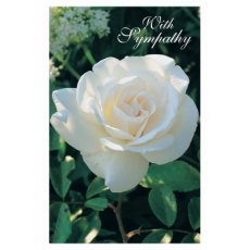 Sympathy Card White Floral