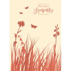 Sympathy Card Meadow Butterflies
