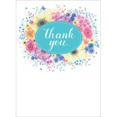 Thank You Card Floral Bow