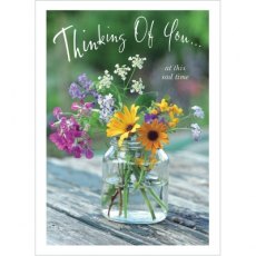 Thinking Of You Card Flower Jar
