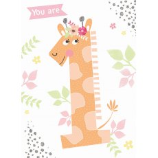 Birthday Card Age 1 Giraffe