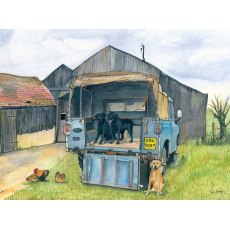 Landrover & Labradors Greetings Card