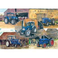 Multi Ford Tractors Greetings Card