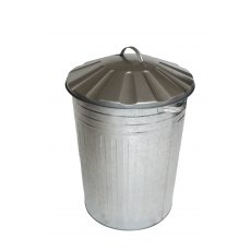 Galvanised Dustbin & Lid 18"