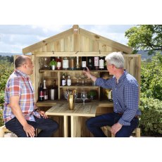 Garden Bar & 2 Stool Set