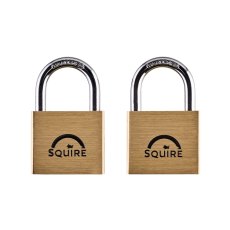 Twinpack Brass Padlocks 40mm