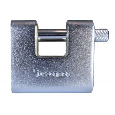 Armoured Block Padlock 60mm Silver