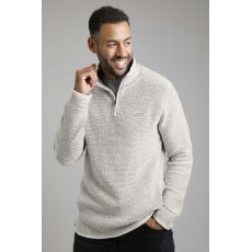 Weird Fish Stern 1/4 Zip Macaroni Fleece Ecru