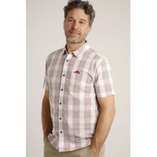 Weird Fish Judd Short Sleeve Check Shirt Dusty White